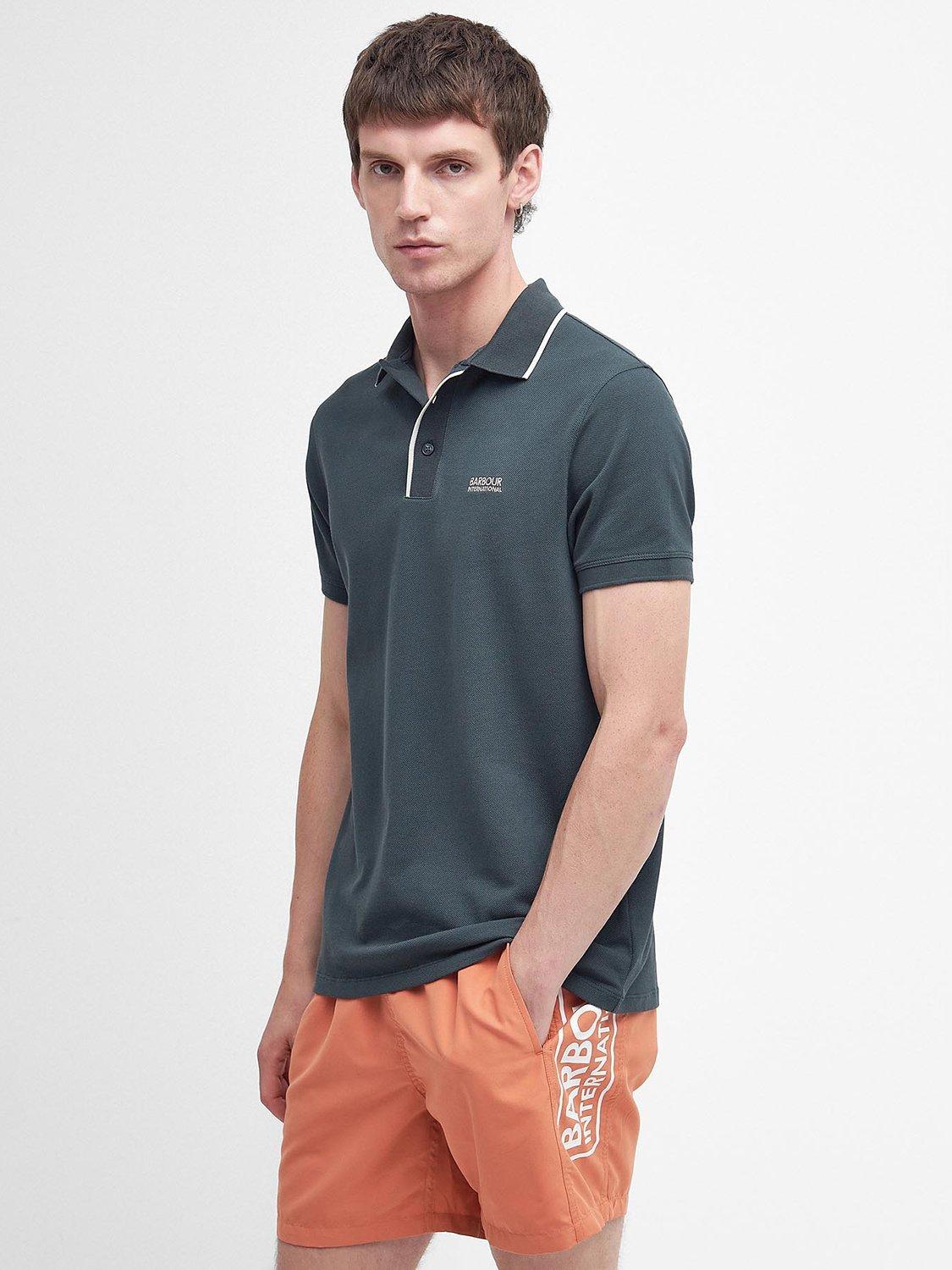 Barbour International Moor Polo Shirt, Dark Green