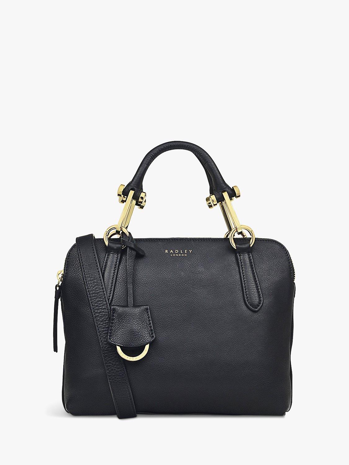 Radley Commute Street Medium Leather Grab Bag, Black
