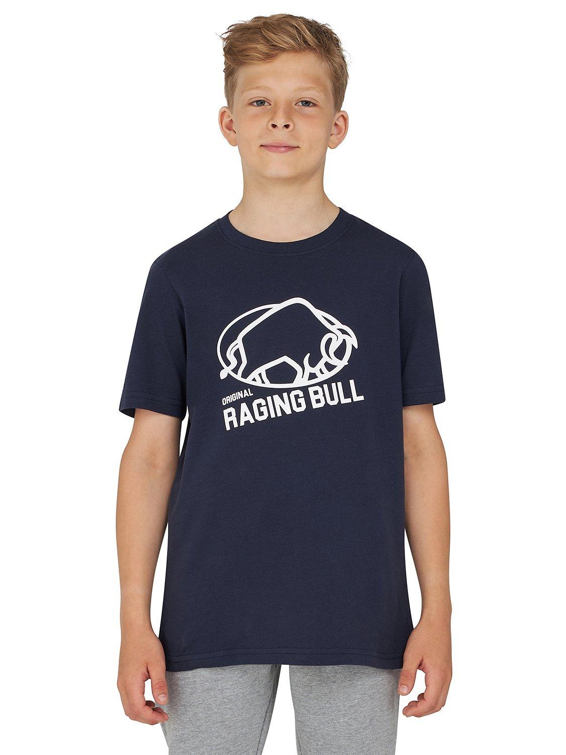 Raging Bull Kids' Rugby Bull Cotton T-Shirt, Navy