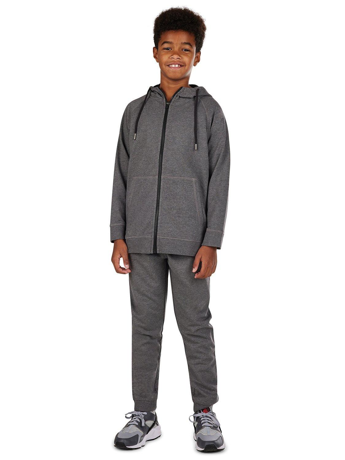 Raging Bull Kids' Performance Zip Through Hoodie, Dark Grey