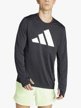 adidas Run It Long Sleeve Running Top, Black