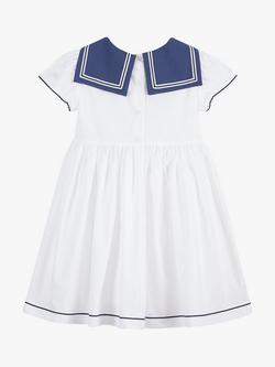 Trotters Kids' Philippa Sailor Puff Sleeve Dress - view 2, White