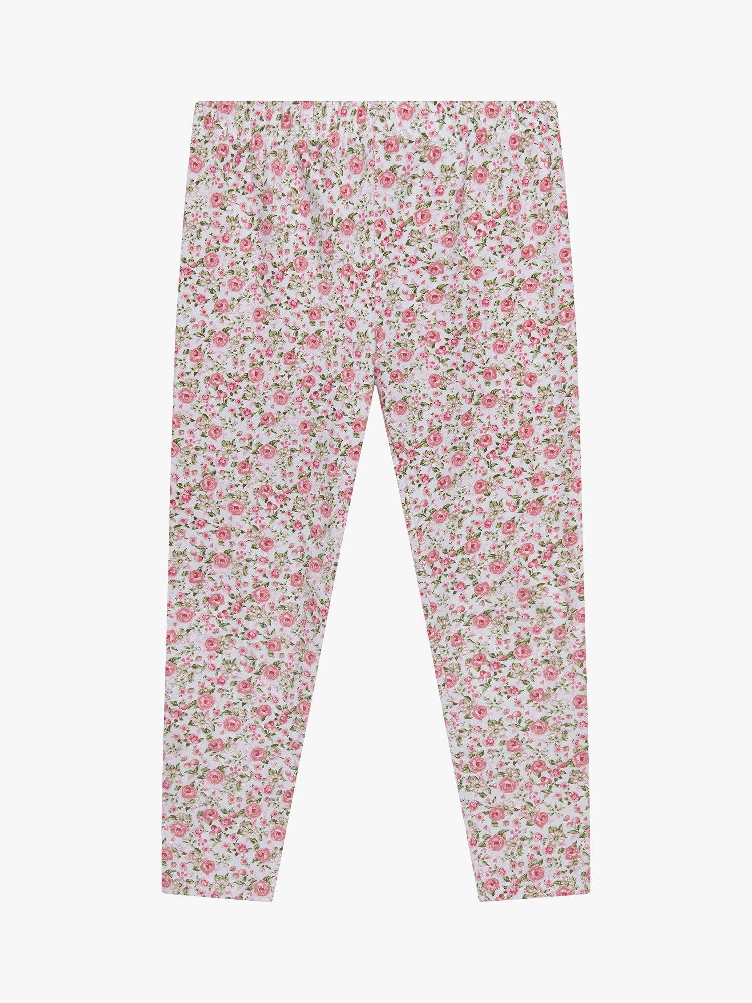 Trotters Kids' Catherine Rose Print Leggings, Pink