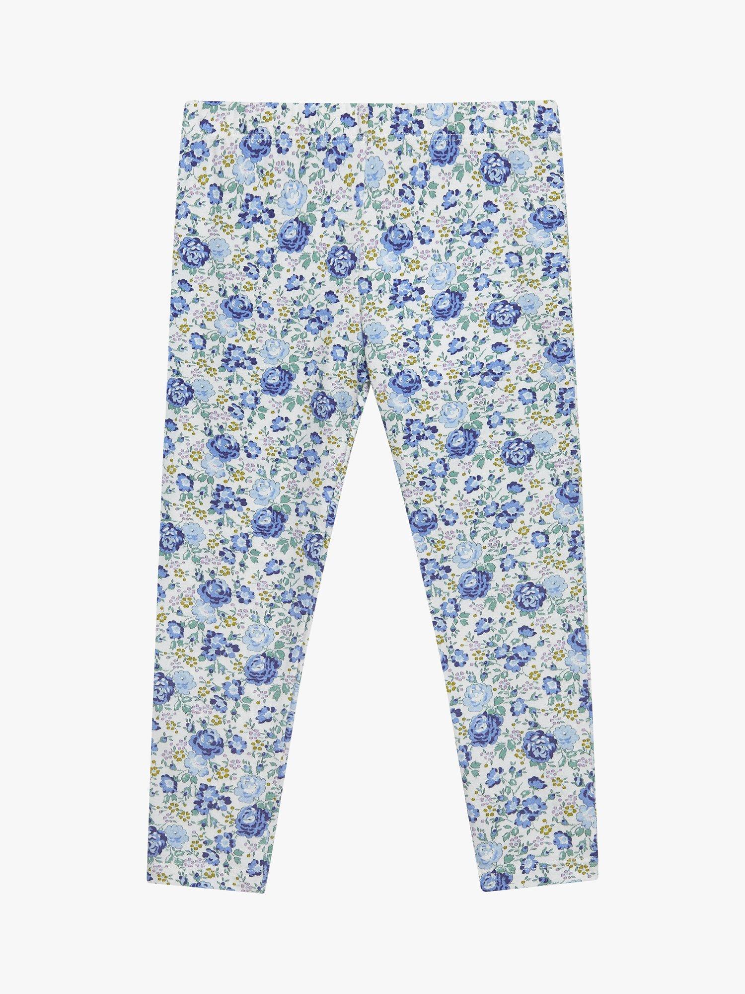 Trotters Kids' Liberty's Felicite Floral Print Leggings, Blue