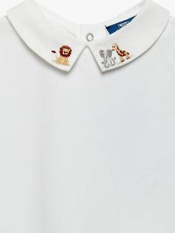 Trotters Baby Augustus & Friends Jersey Bodysuit, White - view 2, White