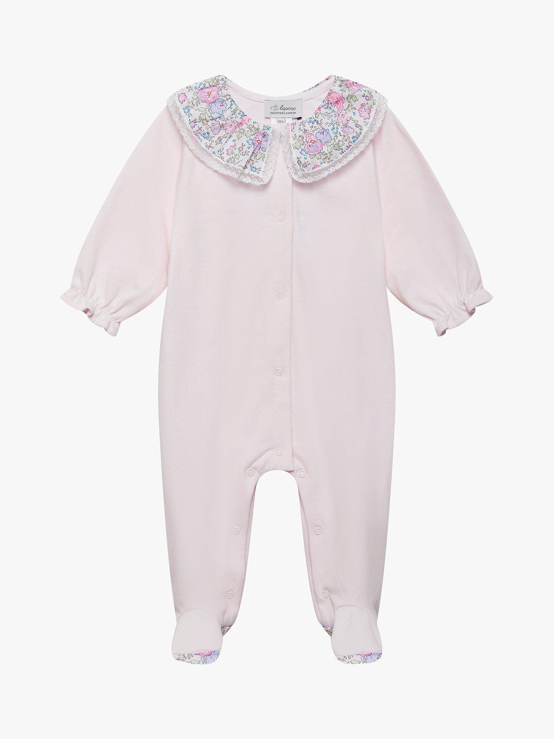 Trotters Baby Felicite Willow Collar Bodysuit, Pink/Multi