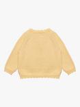 Trotters Baby Duckling Wool Blend Cardigan, Pale Yellow