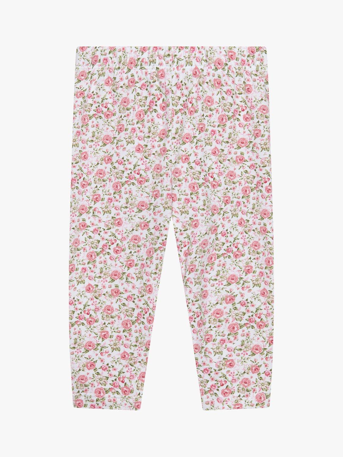 Trotters Baby Catherine Rose Print Leggings, Pink/Multi