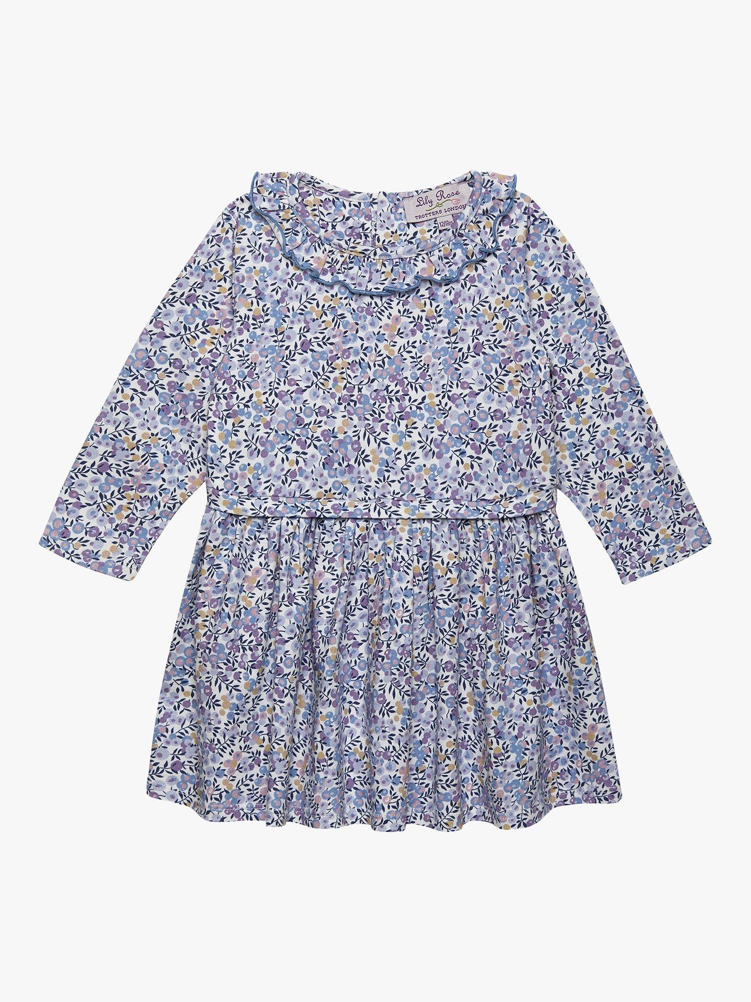 Trotters Baby Liberty's Wiltshire Jersey Dress, Lilac