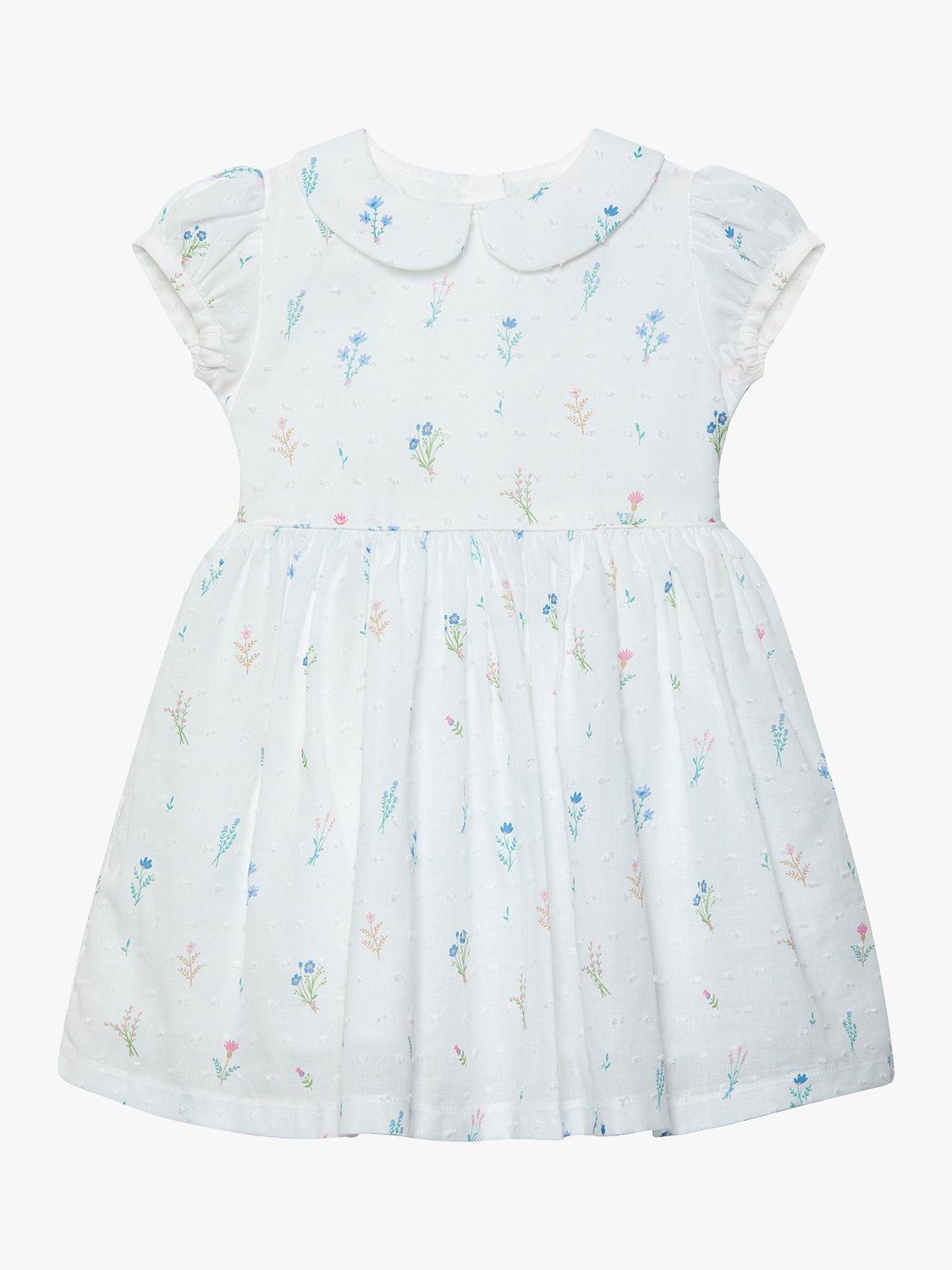 Trotters Baby Fleur Floral Dress, White