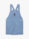 Trotters Baby Atticus Guardsman Linen Blend Bib Shorts, French Blue