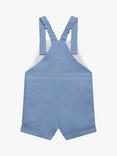 Trotters Baby Atticus Guardsman Linen Blend Bib Shorts, French Blue