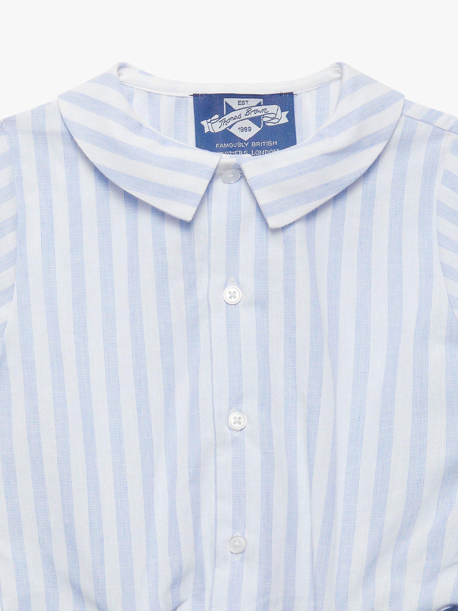 Product image 3 of 7, which shows Trotters Baby The Rupert Shirt & Shorts Set, Navy/Pale Blue, 3-6 months