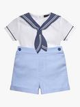 Trotters Kids' Edward Sailor Set, Pale Blue