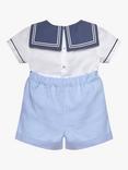 Trotters Kids' Edward Sailor Set, Pale Blue