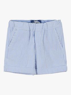 Trotters Baby Charlie Stripe Pull Up Shorts, Blue, Blue