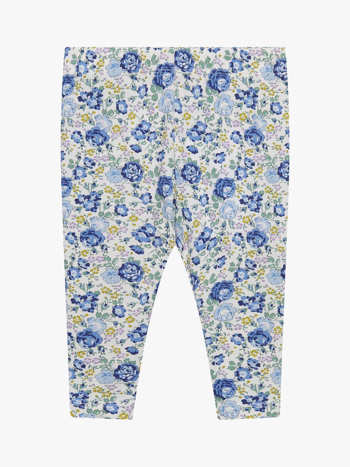 Trotters Baby Felicite Floral Print Leggings, Blue/Multi