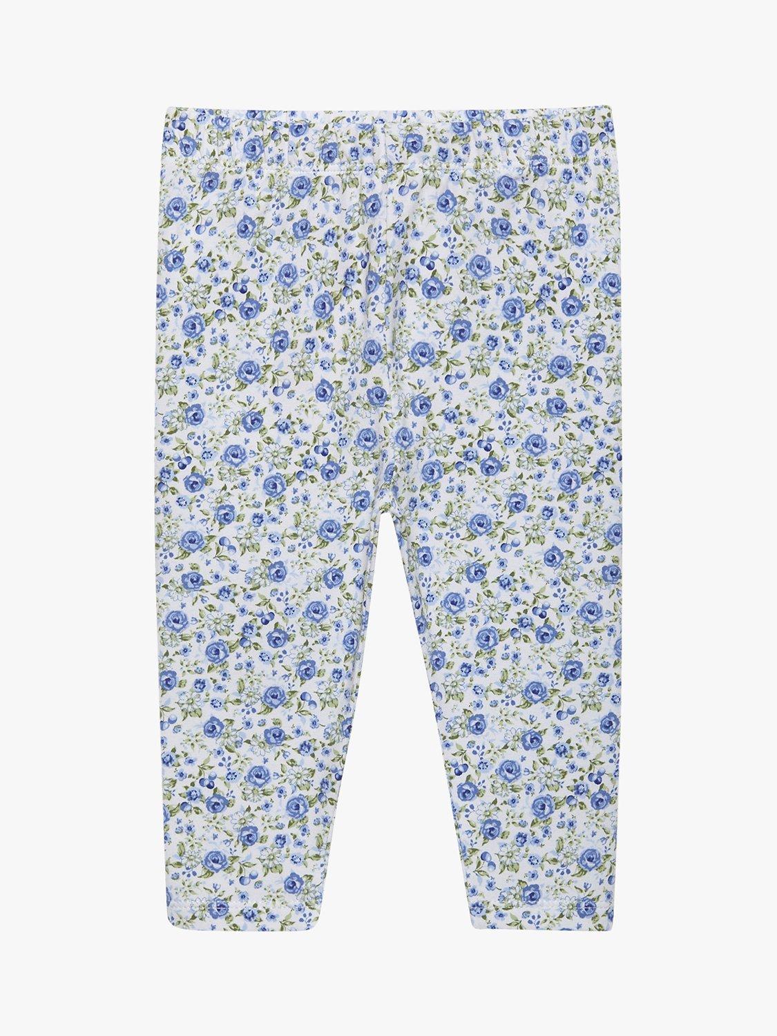 Trotters Kids' Catherine Rose Leggings, Blue/Multi