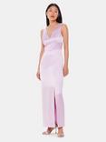 Whistles Charlotte Satin Maxi Dress, Lilac