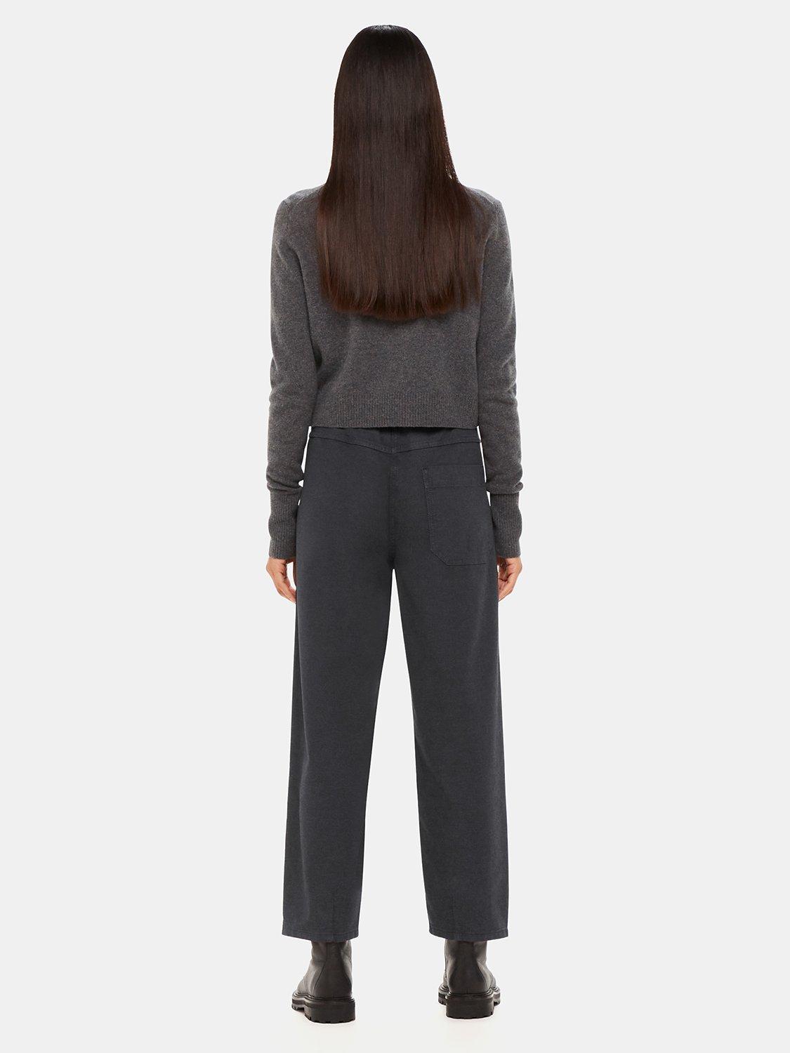 Product image 2 of 5, which shows Whistles Petite Tessa Casual Trousers, Black, 6