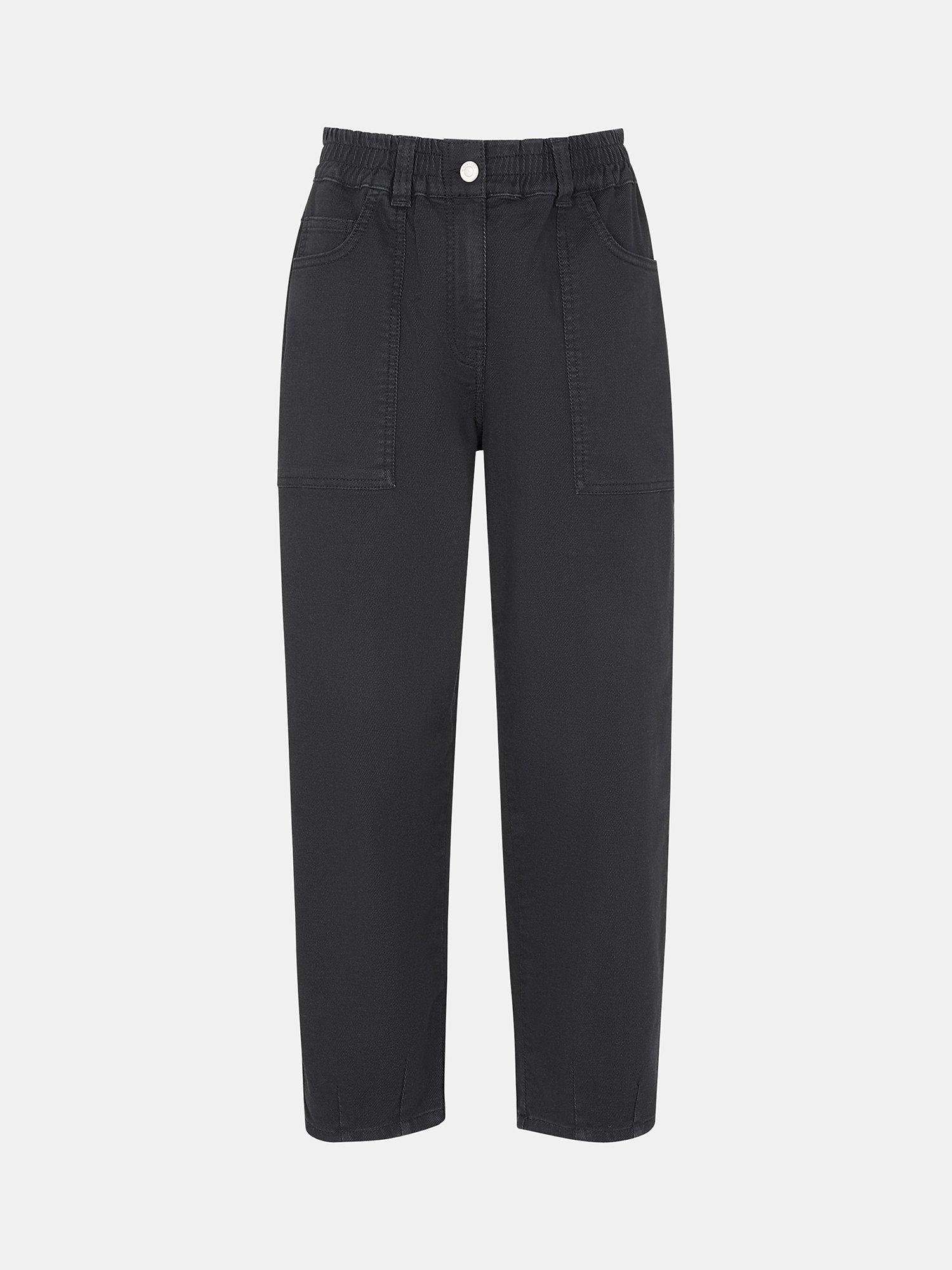 Product image 5 of 5, which shows Whistles Petite Tessa Casual Trousers, Black, 6