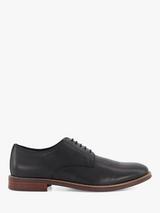 Dune Wide Fit Secrecy Leather Derby Shoes Black