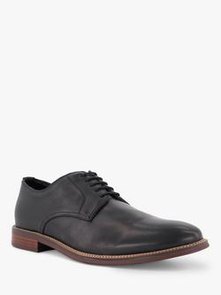 Dune London Wide Fit Stanley Leather Lace-Up Shoes - view 2, Black-leather