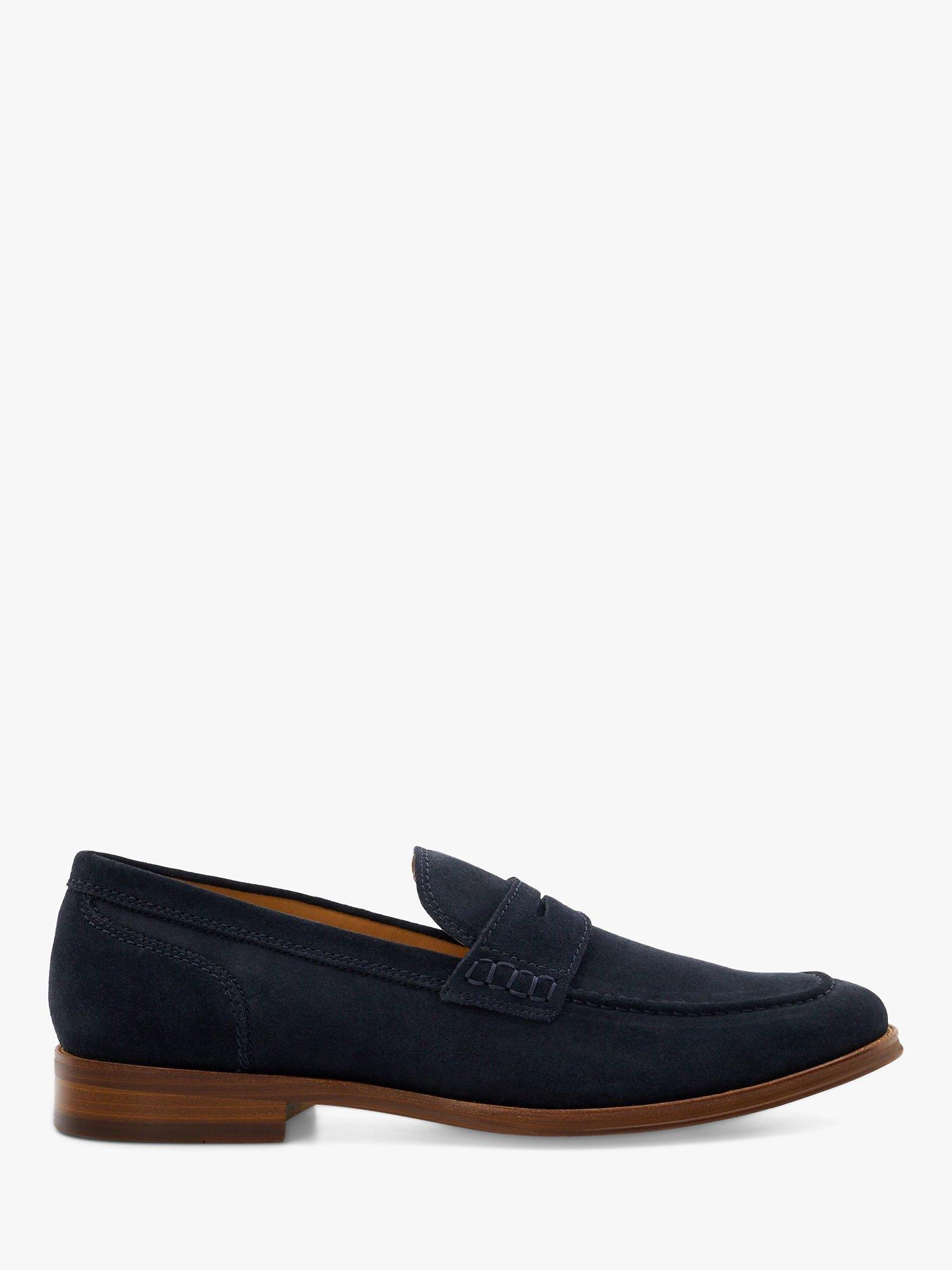 Dune Sulli Natural Sole Penny Loafers Navy