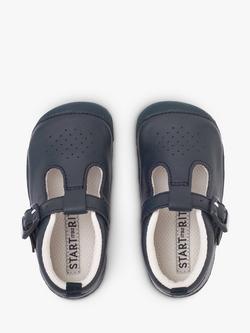 Start-Rite Baby Jack Buckle Pre Walker Shoes, Navy - view 2, Navy Leather