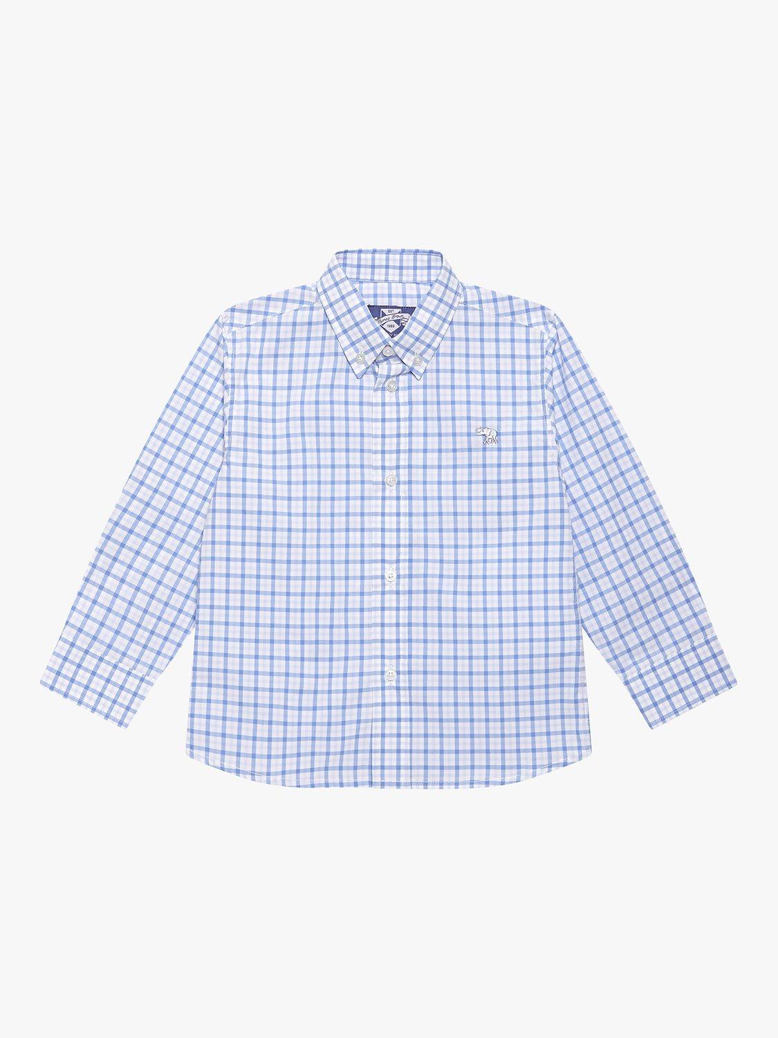 Trotters Kids' Thomas Check Shirt, Blue