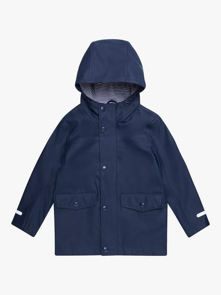 Trotters Kids' Waterproof Rain Mac, Navy