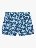 Trotters Baby Crab Print Swim Shorts, Navy