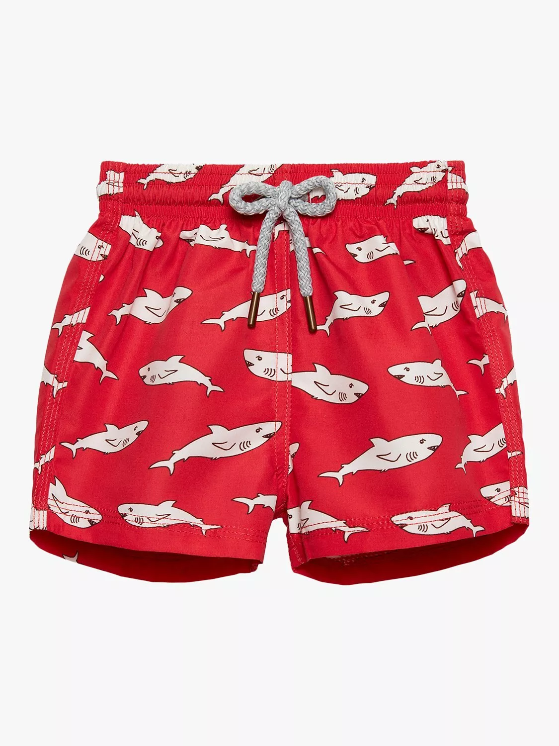 Trotters Baby Shark Print Swim Shorts Red Multi