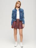 Superdry Mid Rise Check Mini Skirt, Multi