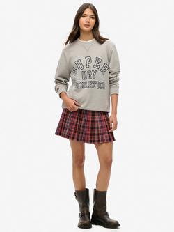 Superdry Mid Rise Check Mini Skirt, Multi - view 2, Multi