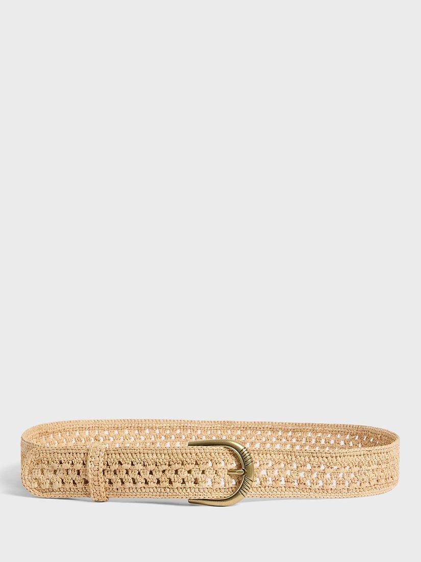 Gerard Darel Erika Raffia Belt, Natural