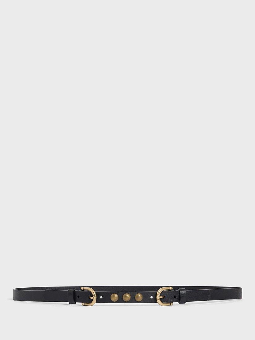 Gerard Darel Alba Leather Belt, Black