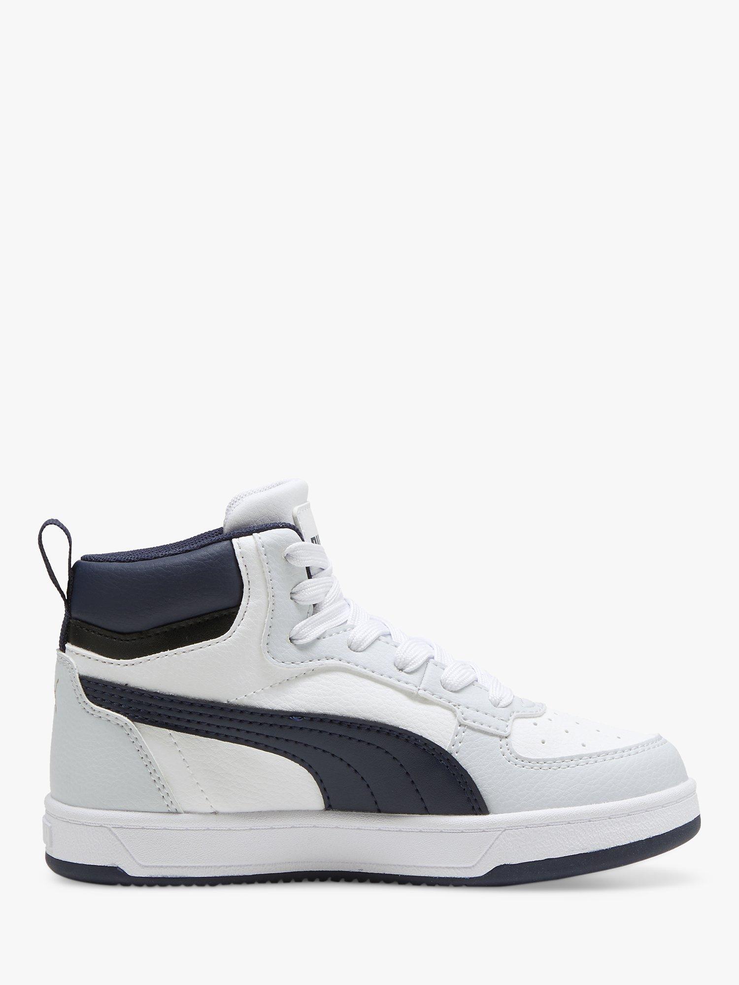 PUMA Kids Caven 2.0 Mid Trainers White Navy