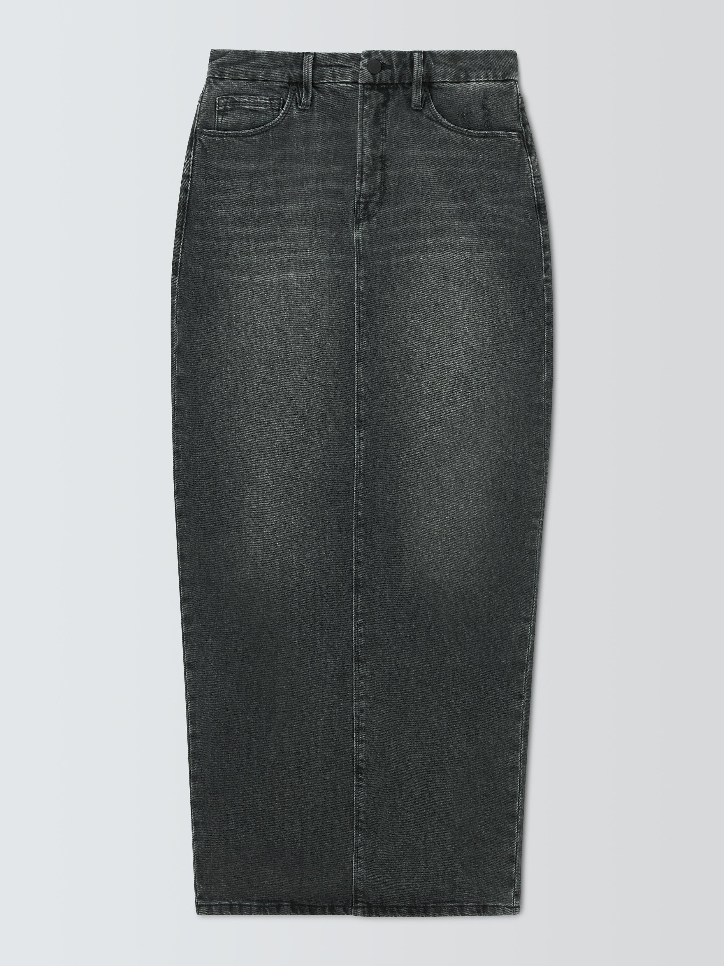 Good American Denim Tube Maxi Skirt Black