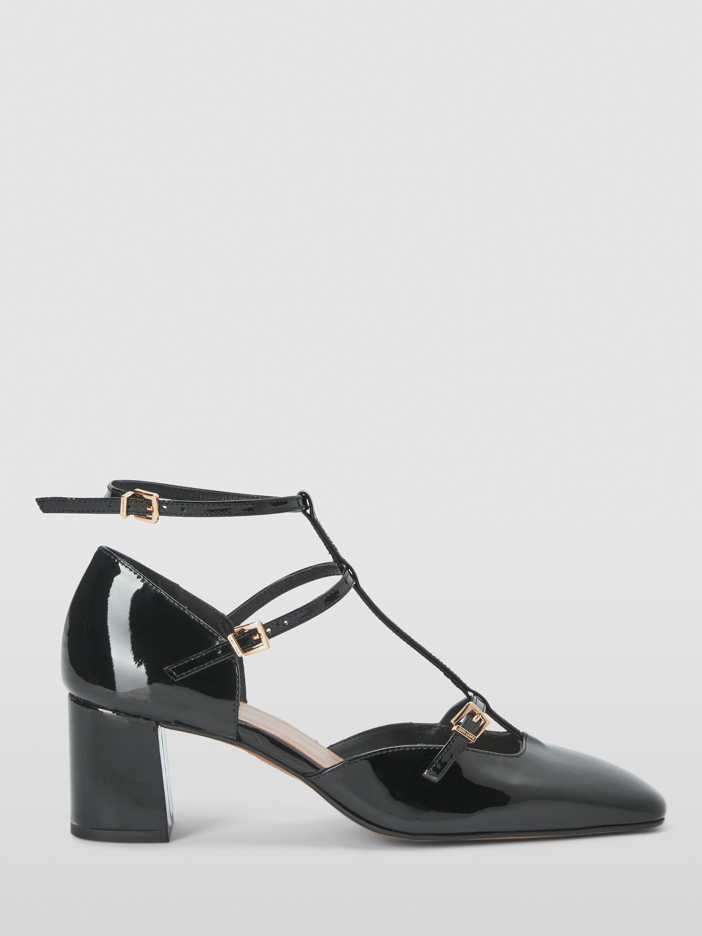 T bar shops block heel shoes