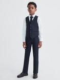 Reiss Kids' Hope Wool Blend Waistcoat, Navy