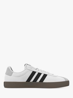 adidas VL Court Contrast Sole Trainers, White/Black