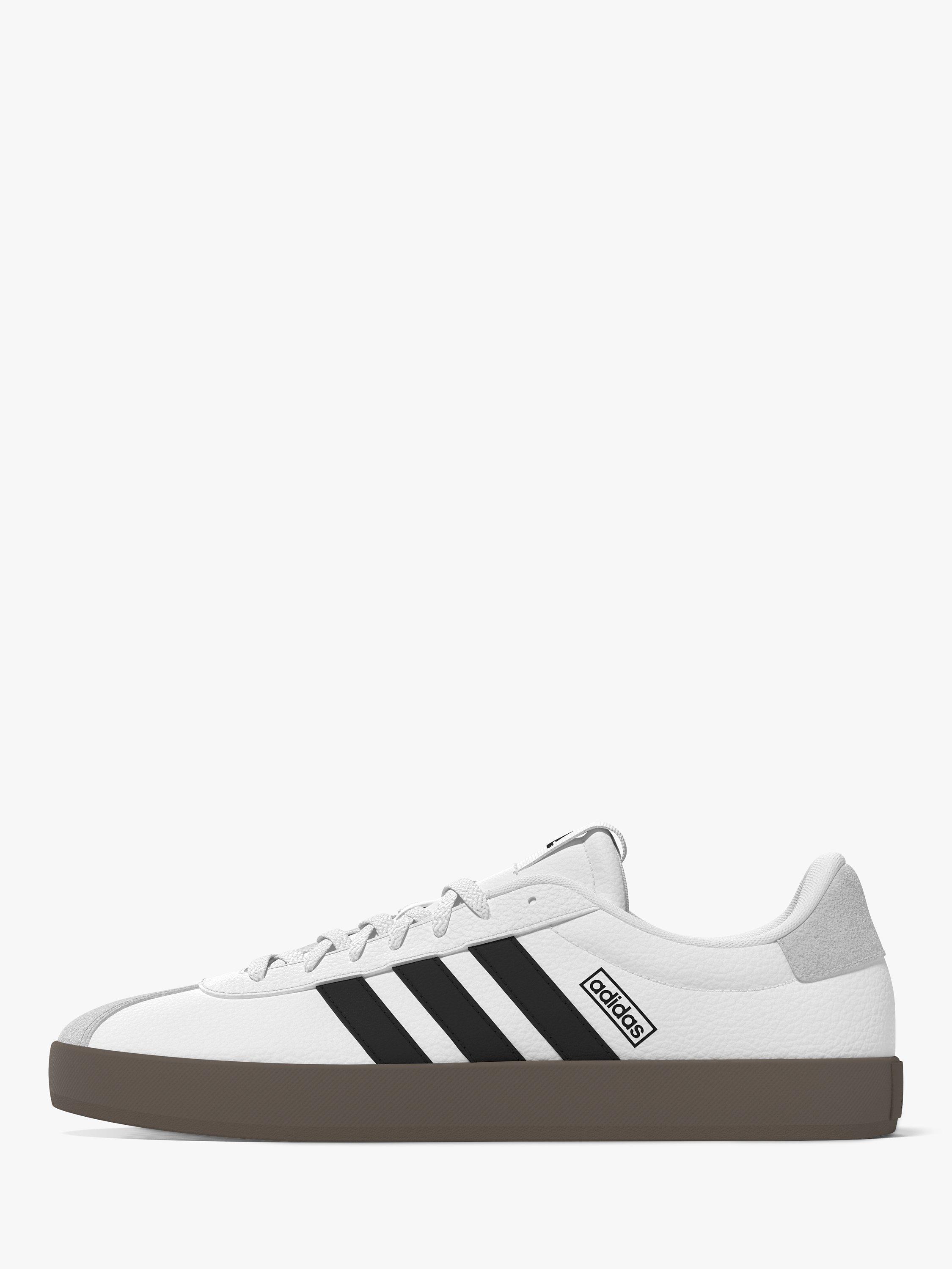 Product image 2 of 9, which shows adidas VL Court Contrast Sole Trainers, White/Black, 5