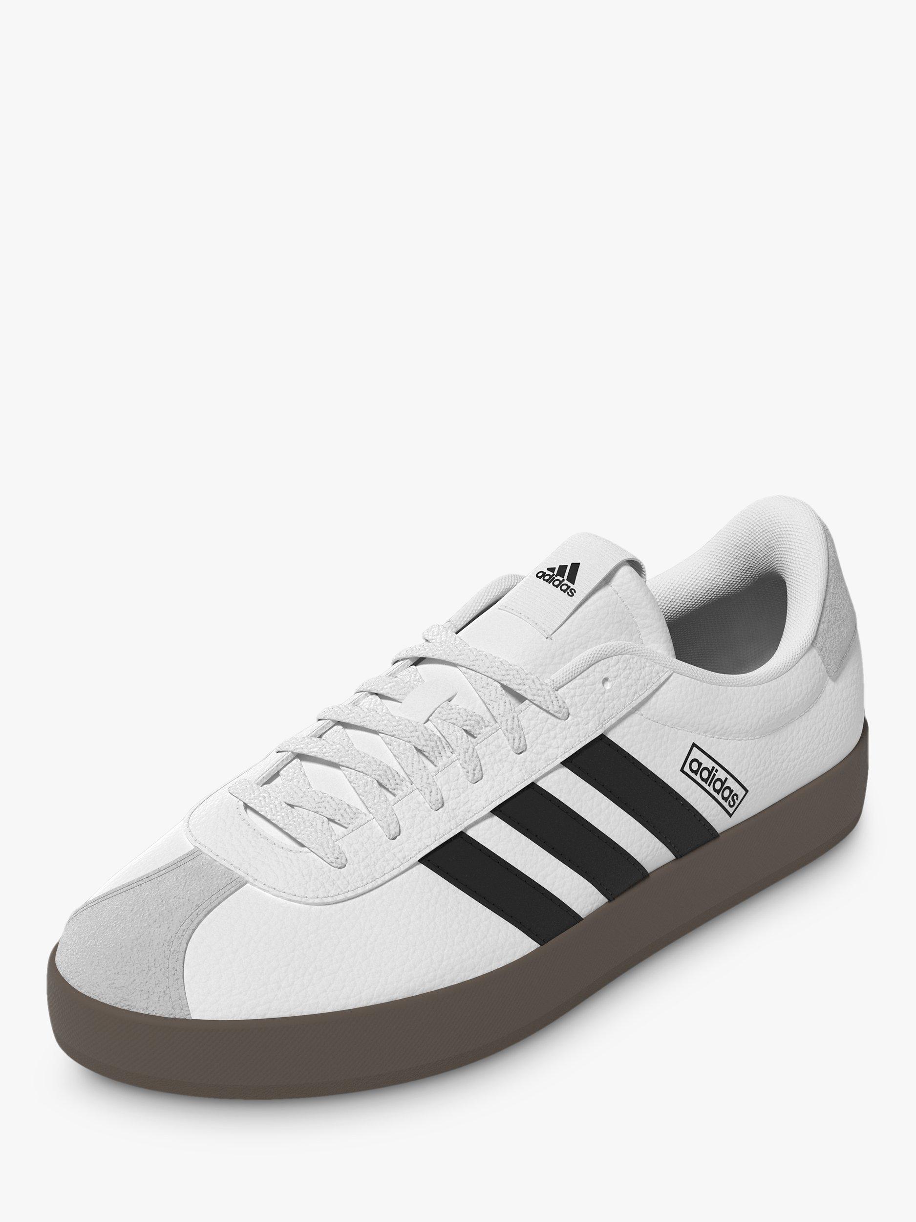 Product image 3 of 9, which shows adidas VL Court Contrast Sole Trainers, White/Black, 5