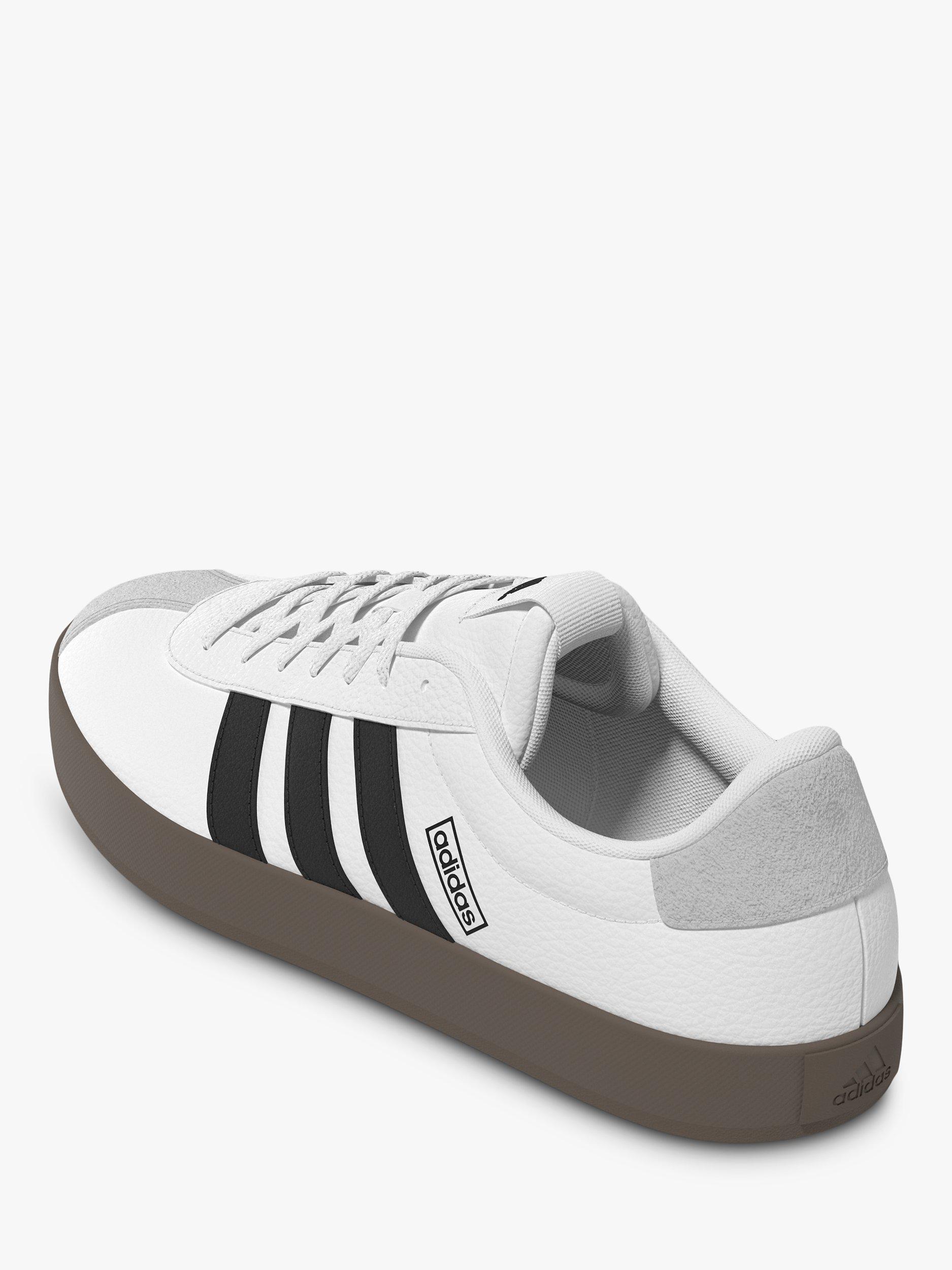 Product image 4 of 9, which shows adidas VL Court Contrast Sole Trainers, White/Black, 5