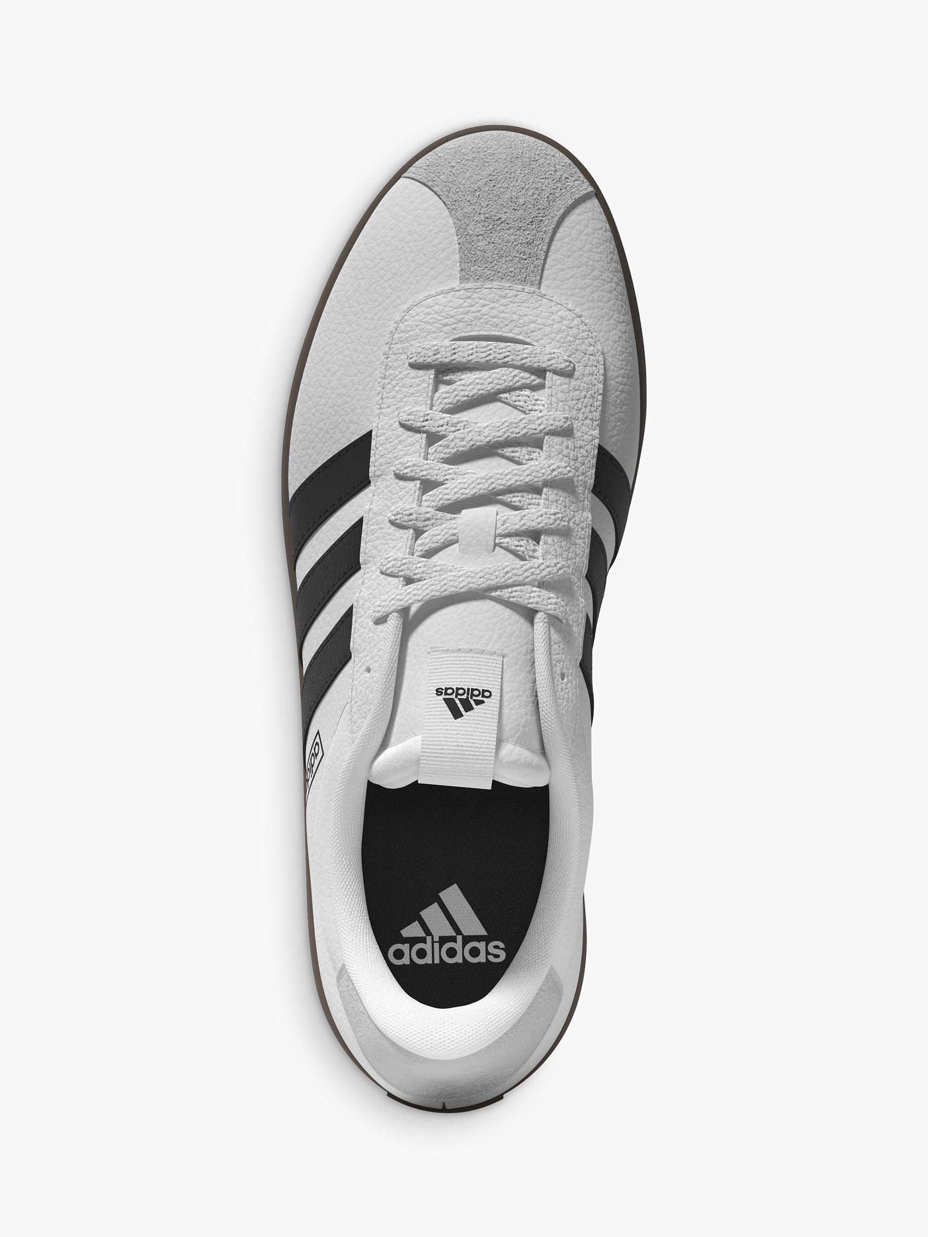 Product image 5 of 9, which shows adidas VL Court Contrast Sole Trainers, White/Black, 5