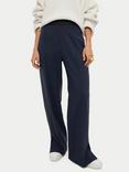 Jigsaw Crepe Split Hem Joggers, Navy