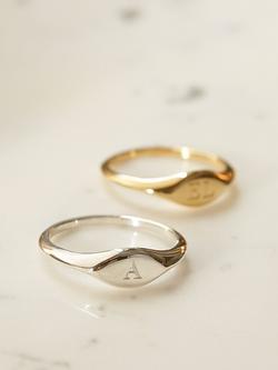 Daisy London Personalised Estée Lalonde Mini Signet Ring - view 2, Silver