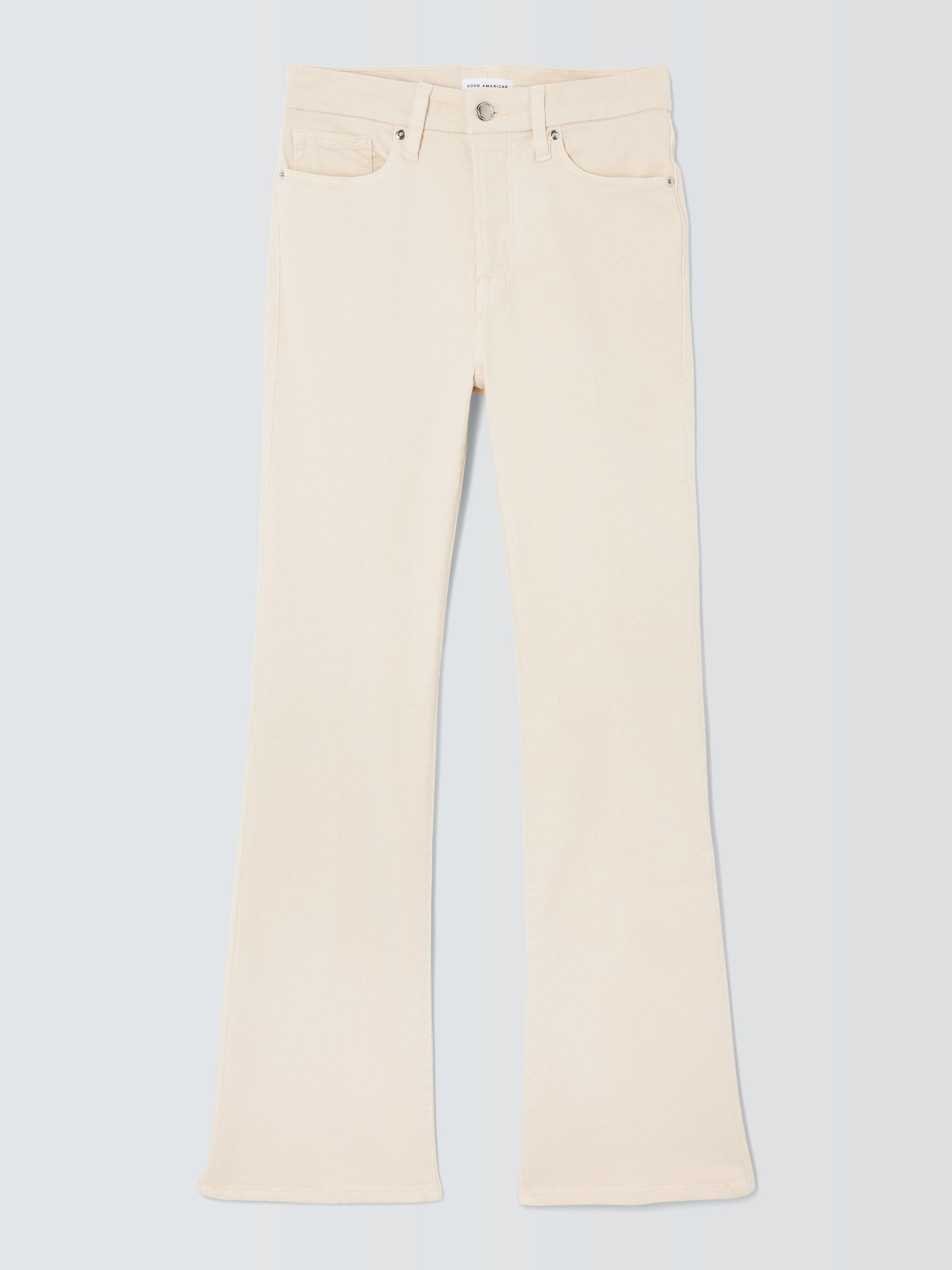 Good American Good Classic Slim Bootcut Jeans, Bone 001