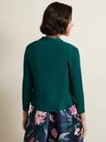 Phase Eight Salma Flared Hem Fine Cardigan, Green